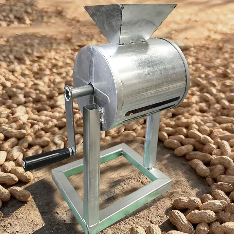Hand-Cranked Dry Peanut Sheller—No Electricity Required—Home-Use Peanut Sheller—Low Breakage Rate Universal Size
