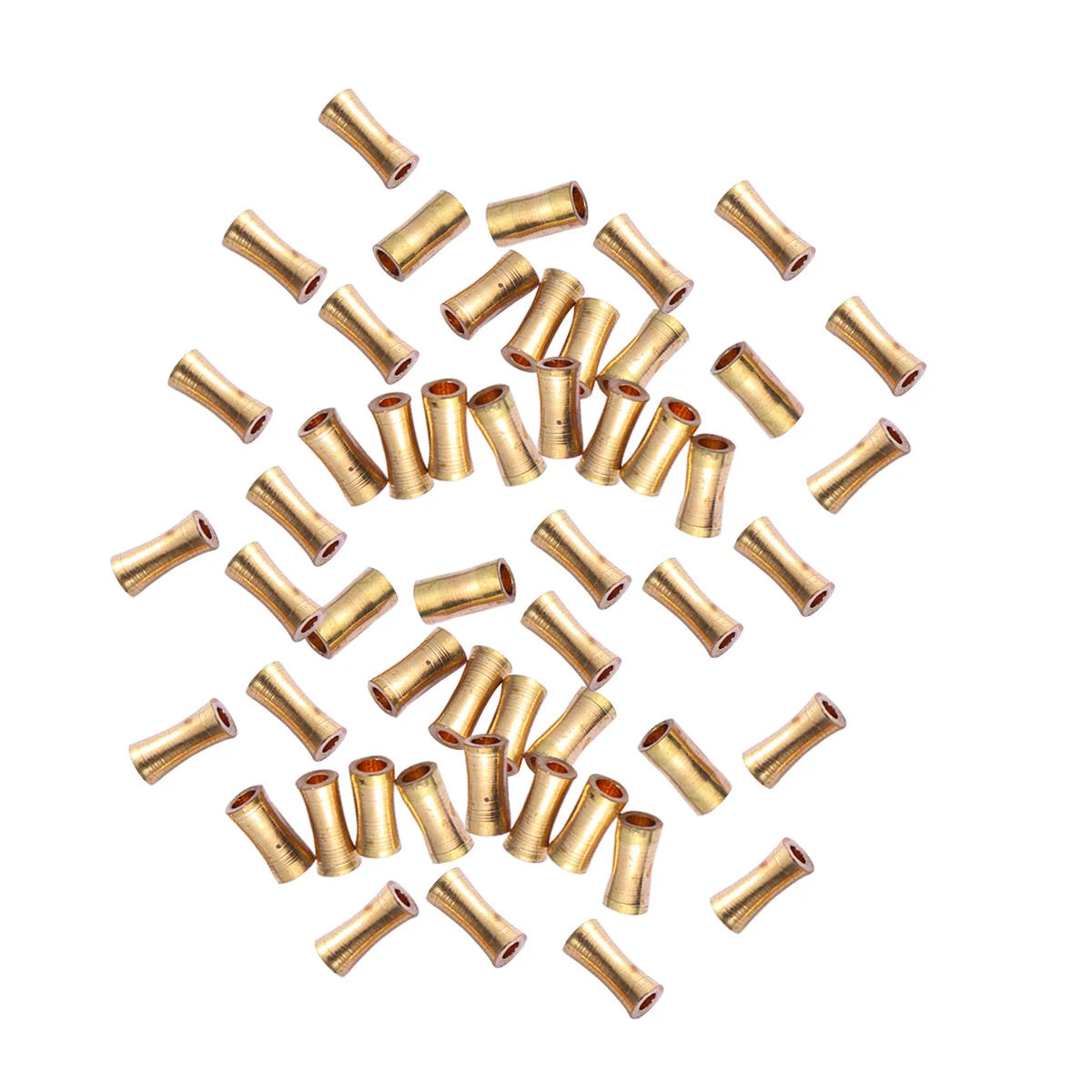 

100Pcs Copper Jewelry Accessories Bamboo Joint Beads DIY for Necklace Bracelet Earring Making Copper Pendant for Handmade