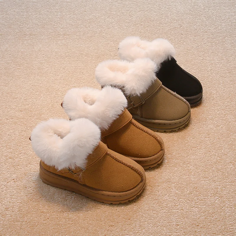 

Kids Warm Boots Comfortable Soft Sole Children Casual Boots Versatile Korean Style 2026 New Fashion Boys Girls Plush Boots Trend