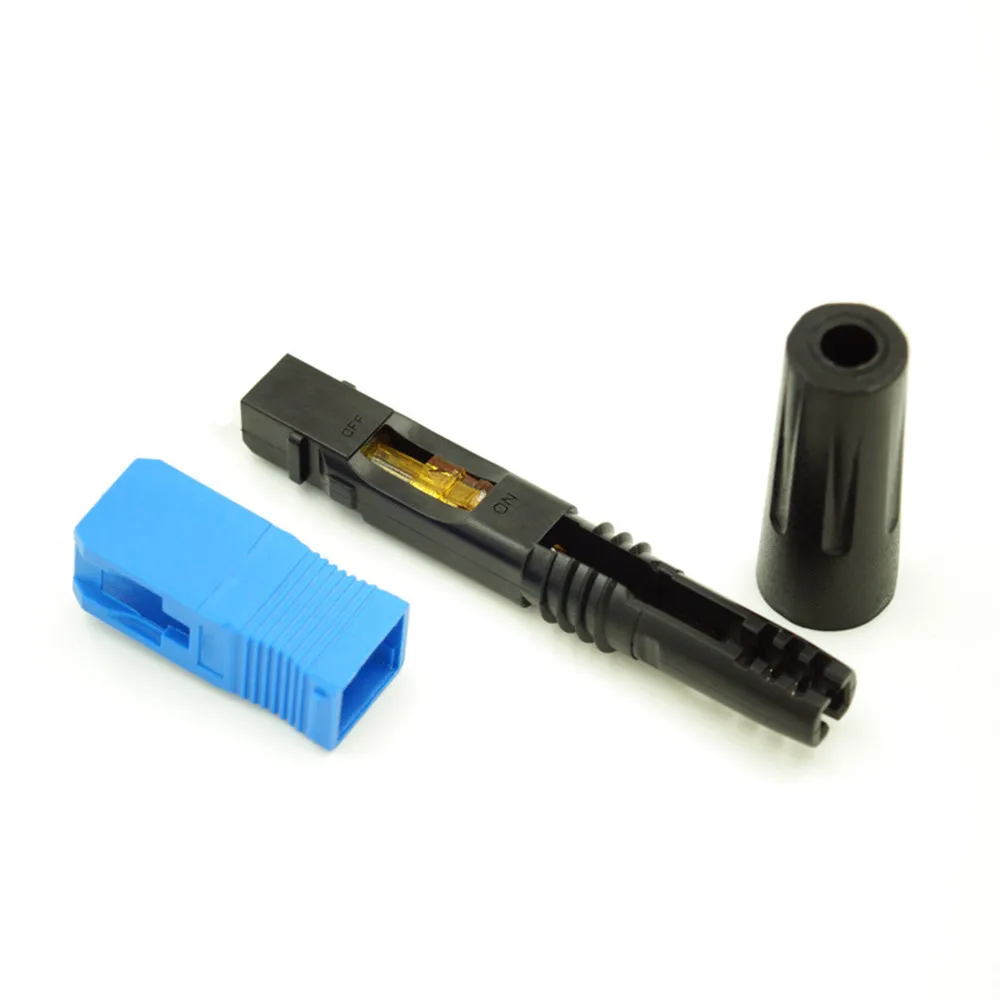 SC/UPC 커넥터 고품질 SC 광섬유 퀵 커넥터 UPC 고속 커넥터, 단일 모드 FTTH SC 28mm 절단 길이 50 개