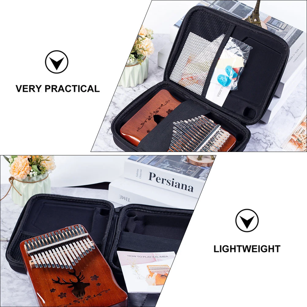

1pc Waterproof Thumb Piano Box Portable Kalimba Case Instrument Bag Storage Pouch EVA Material Anti Vibration Impact Resistance