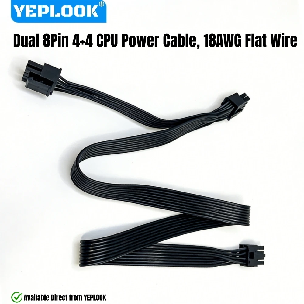 

PSU 8Pin to 2x 8Pin (4+4) Dual CPU Power Cable for Corsair HX1500i, HX1200i, HX1000i HX-i 2022 Version Type 4 Modular Power PSUs