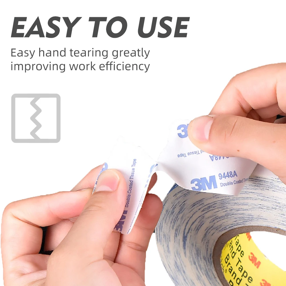 3M 9448A Double-Sided Tape Authentic Ultra-Thin Tissue Tape White Strong High Adhesion Waterproof Non-Woven 3M Tape view 6