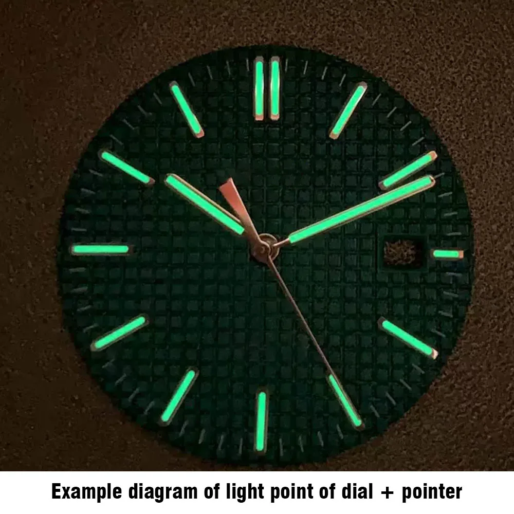 Циферблат NH35 диаметром 31,8 мм, циферблат NH35A, циферблат часового механизма подходит для NH35, циферблат часового механизма, аксессуары, зеленая подсветка