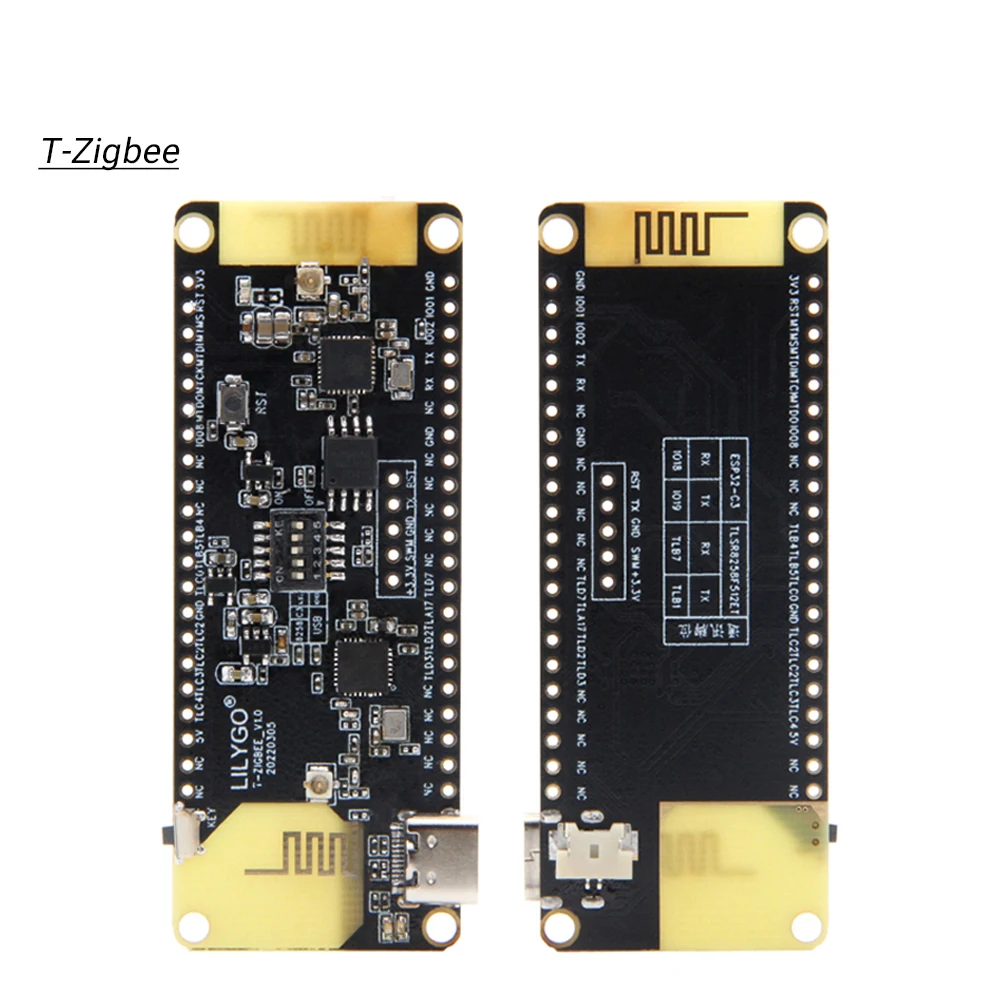 

LILYGO TTGO T-Zigbee ESP32-C3 TLSR8258 двойной MCU плата разработки сверхнизкой мощности WiFi Bluetooth управление модуль Zigbee