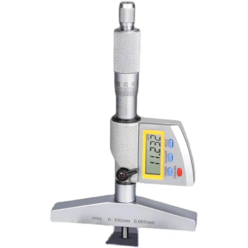 

High precision digital depth micrometer depth scale 0-100mm 0.01 spiral micrometer