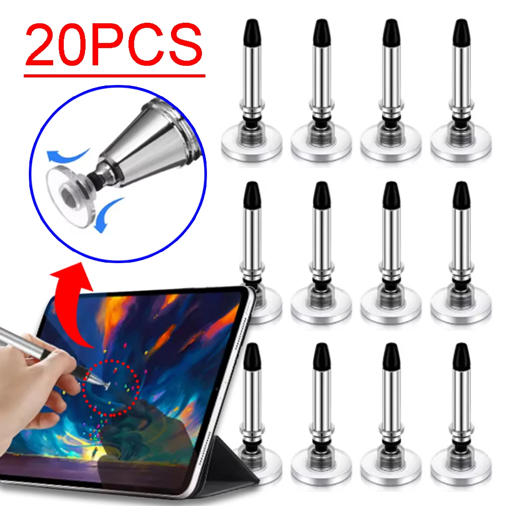 

1-20PCS Universal Magnetic Touch Pen Replacement Silicon Disc Tips Touch Pen Round Shape Touch Screen Pen Tip for Phone Tablet
