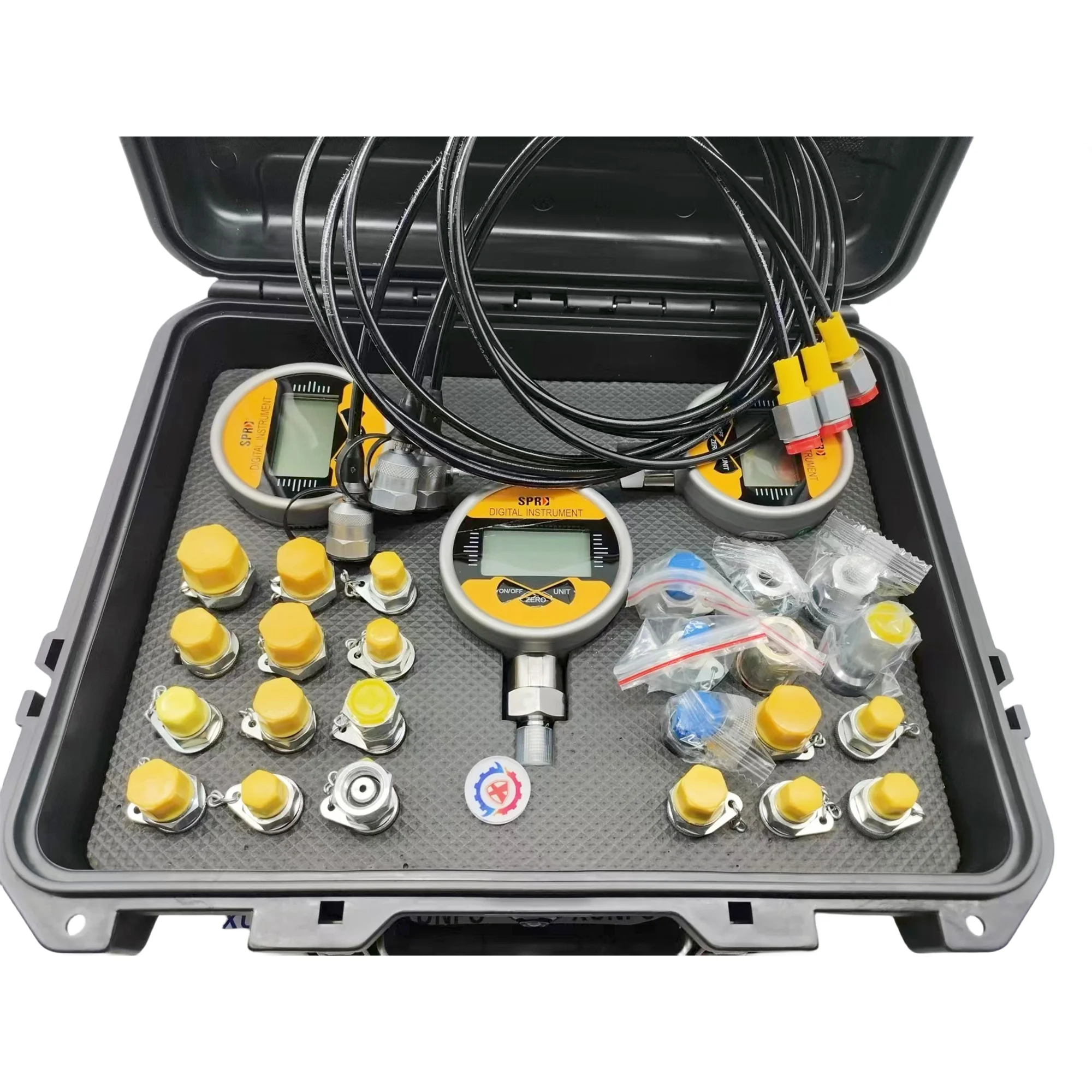 

Good Quality Universal Digital Pressure Gauge Measuring Instruments Testing Tool Digital Hydraulic Pressure 3 Gauge Test Kit