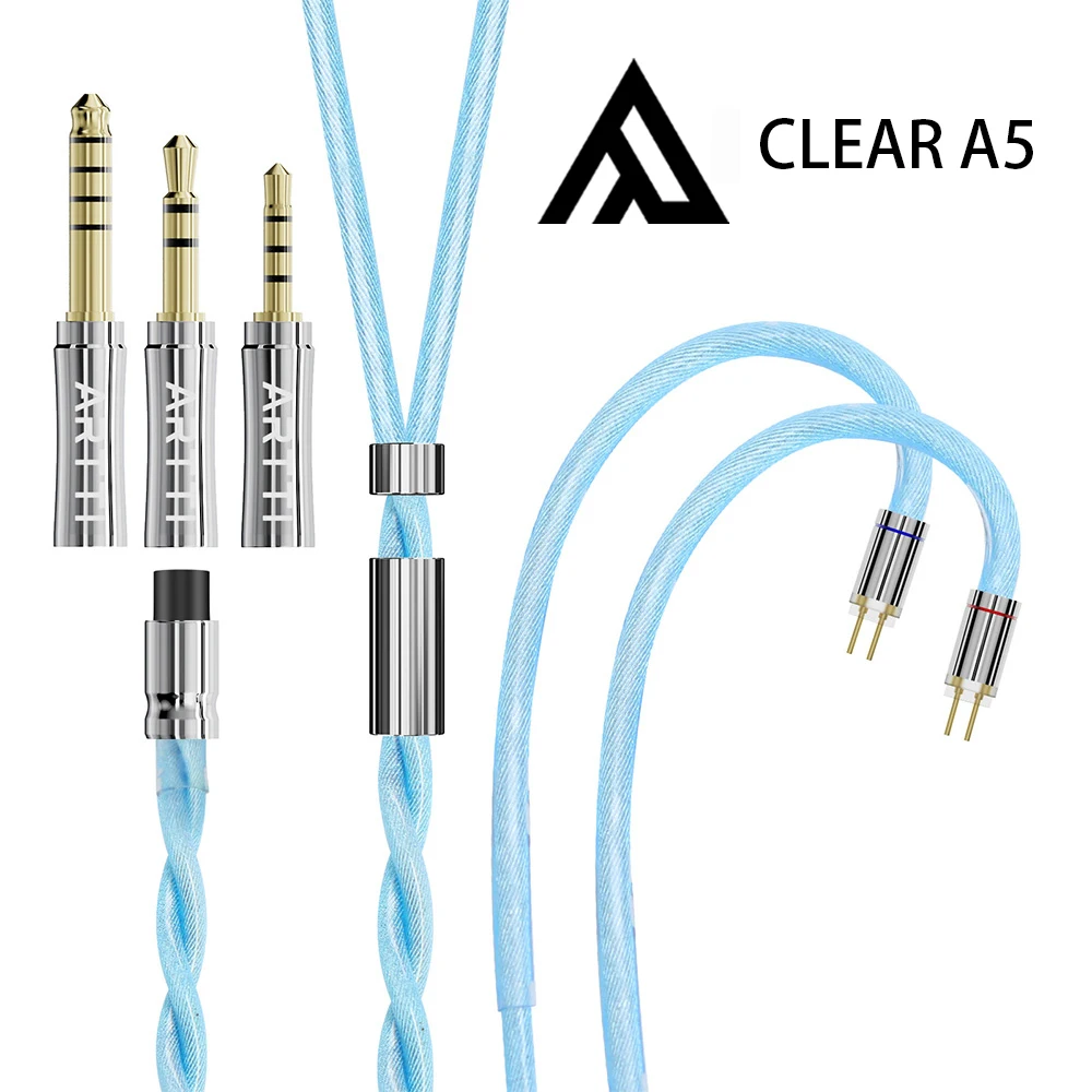 ARTTI CLEAR A5/A9 Earphone Upgrade Cable 2 Cores 756 Strands Silver-plated 7N OCC Copper 3in1 2.5+3.5+4.4mm Plug 2pin/MMCX Cable