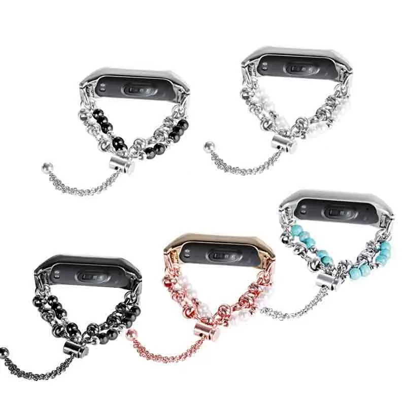 

Ремешок жемчужный для Xiaomi Mi Band 4 3, сменный Браслет для Mi Band 7, Mi Band 1s