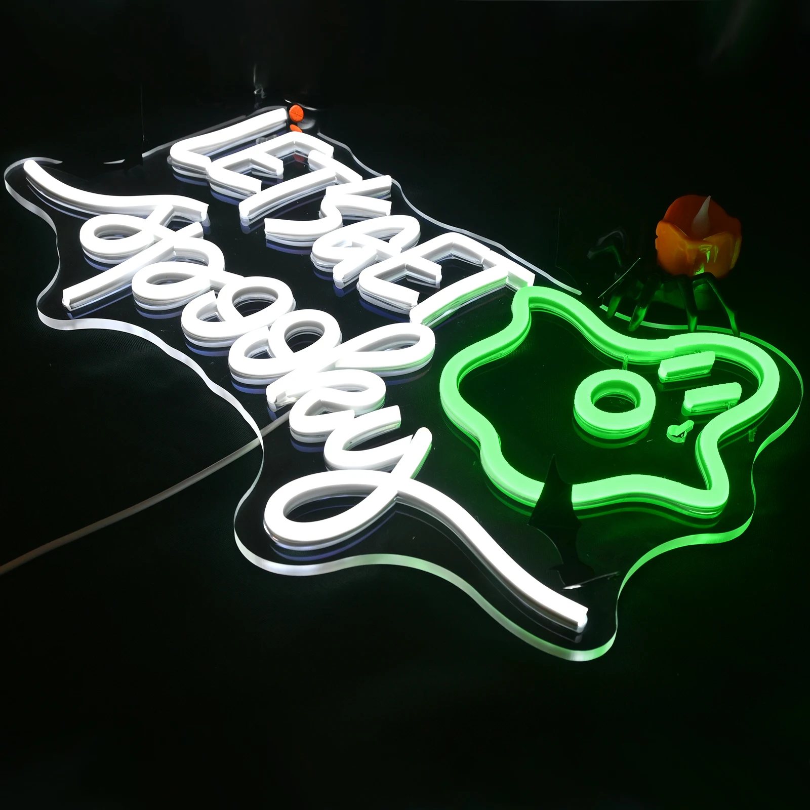 Let's Get Spooky Neon Sign Halloween Light Up Signs For Bedroom Party Home Beer Bar Club Man Cave Shop Decoration dimmerabile USB