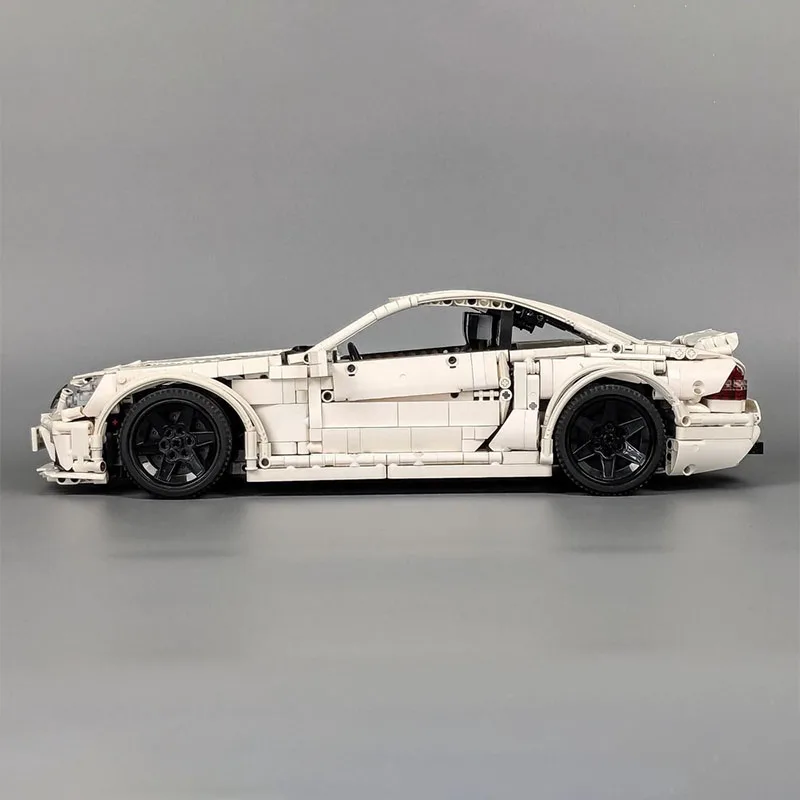 Modèle de voiture de ville MOC briques de construction SL65 blanc vitesse voiture de sport technologie modulaire cadeaux vacances assembler enfants jouets costume
