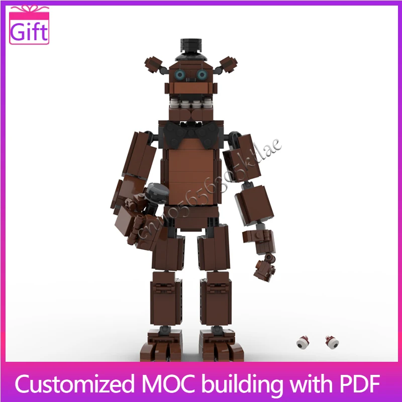 

423 Parts Luxury Brown Robots Model MOC Custom Building Blocks Children Educational Creative DIY Assembly Toys Christmas Gifts