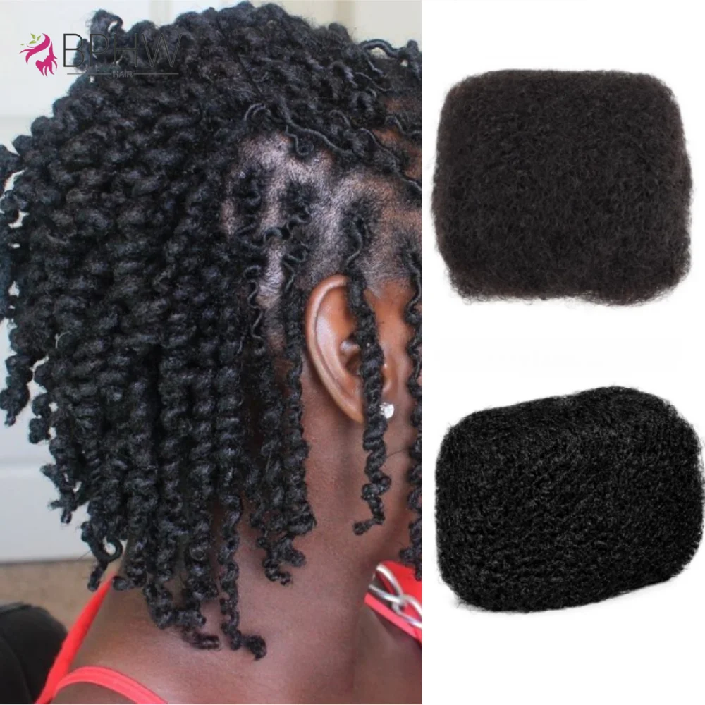 

Afro Kinky Curly Remy Human Hair Extensions Natural Color Bulk Hair For Braiding No Wefts For Mini Twists Braids 30g BPHW Hair