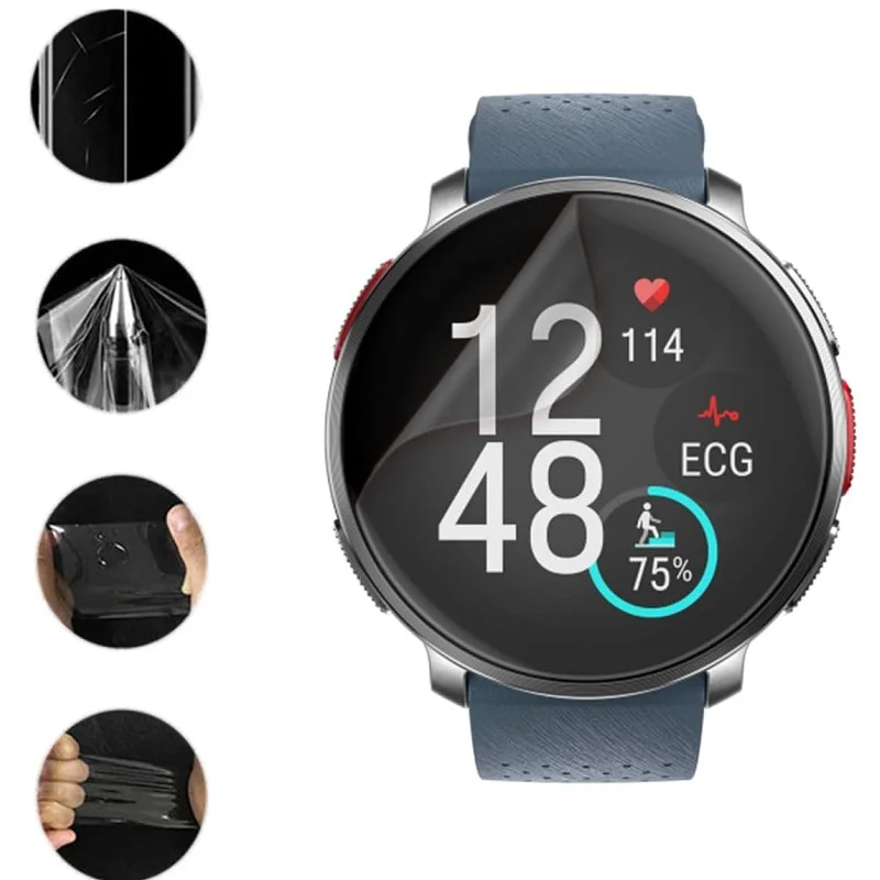 10 قطعة طبقة رقيقة واقية هيدروجيل لـ POLAR Vantage V3 / V2 ساعة ذكية مستديرة HD واقي شاشة شفاف لـ Vantage M2 / M