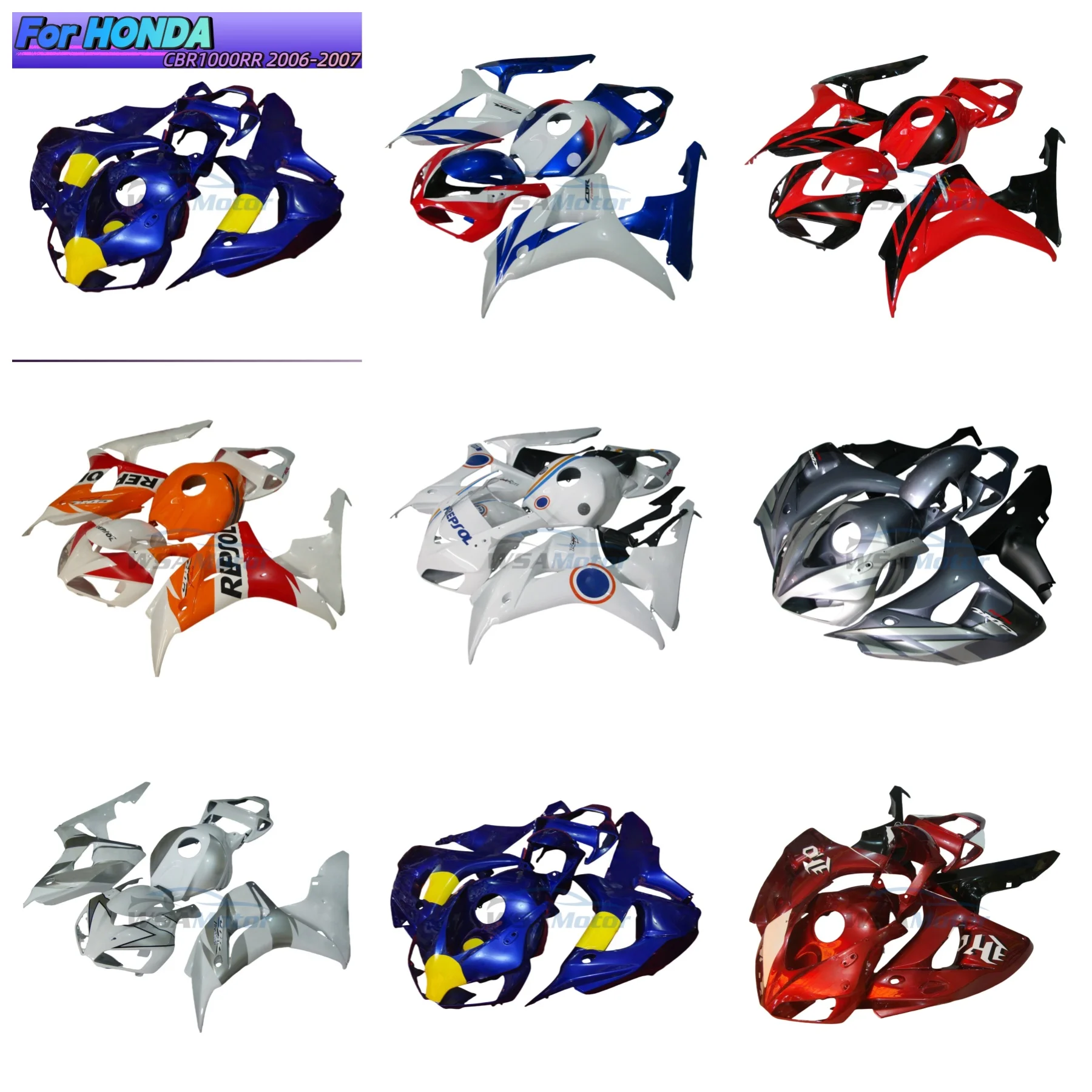 High Quality Motorcycle Fairing Kits For HONDA CBR1000RR 2006 2007 CBR1000 RR CBR 1000RR 06 07 Injection Bodywork Set