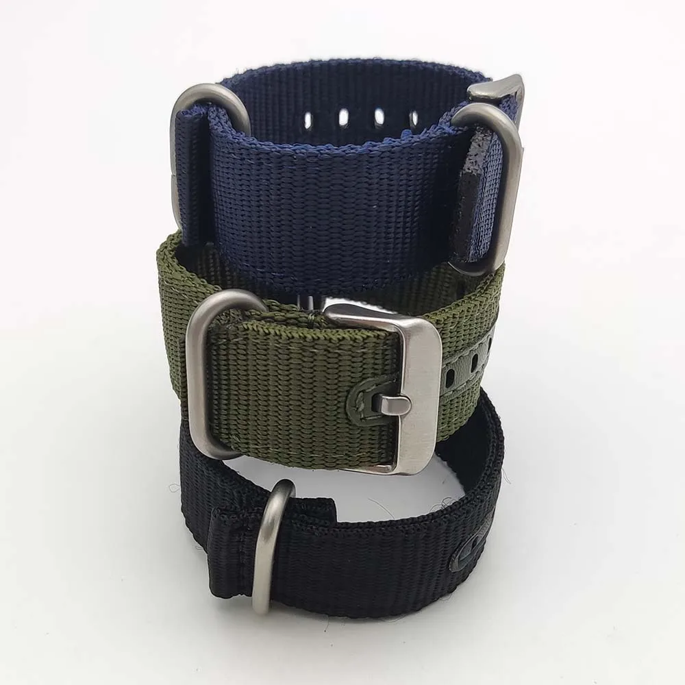 Bracciale universale per uomo e donna con cinturino morbido intrecciato in tela di nylon da 22 mm