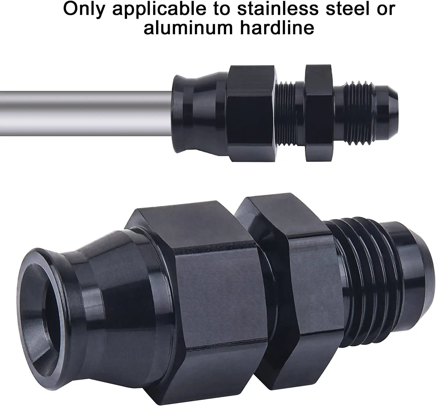 6AN To 3/8" Tube Hardline Fuel Line Adapter Fitting Tubing Compression AN6