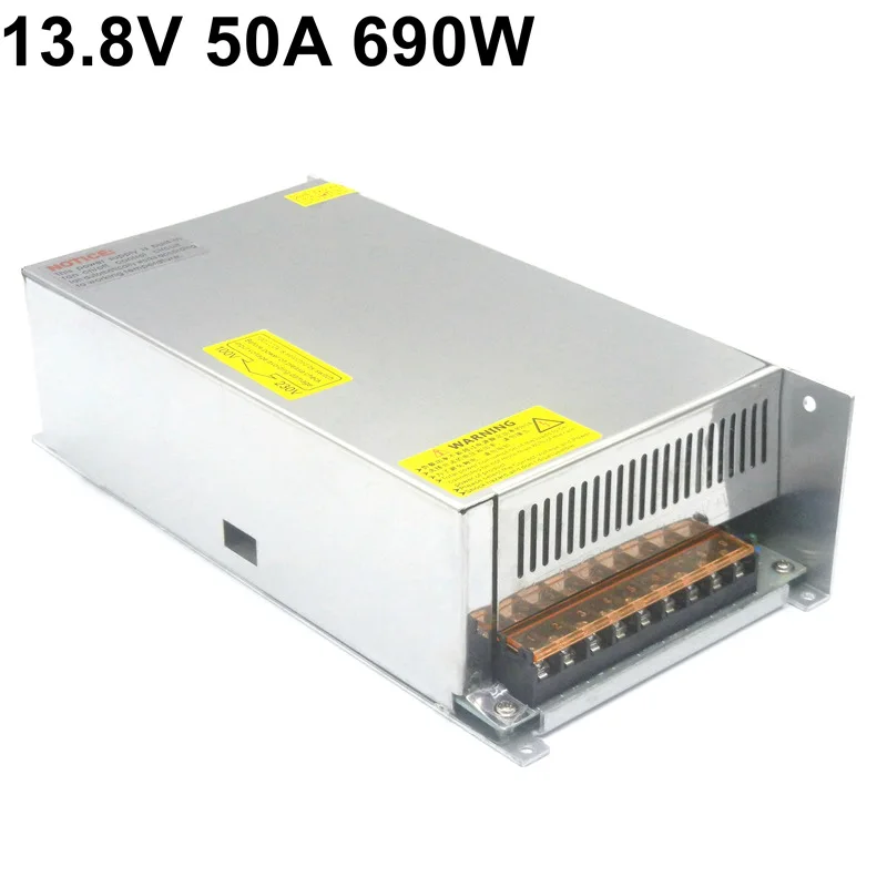

DC Voltage Regulator 13.8V 50A 690W Switching Power Supply Transformer Monitoring Security Radio Linear Communication SMPS