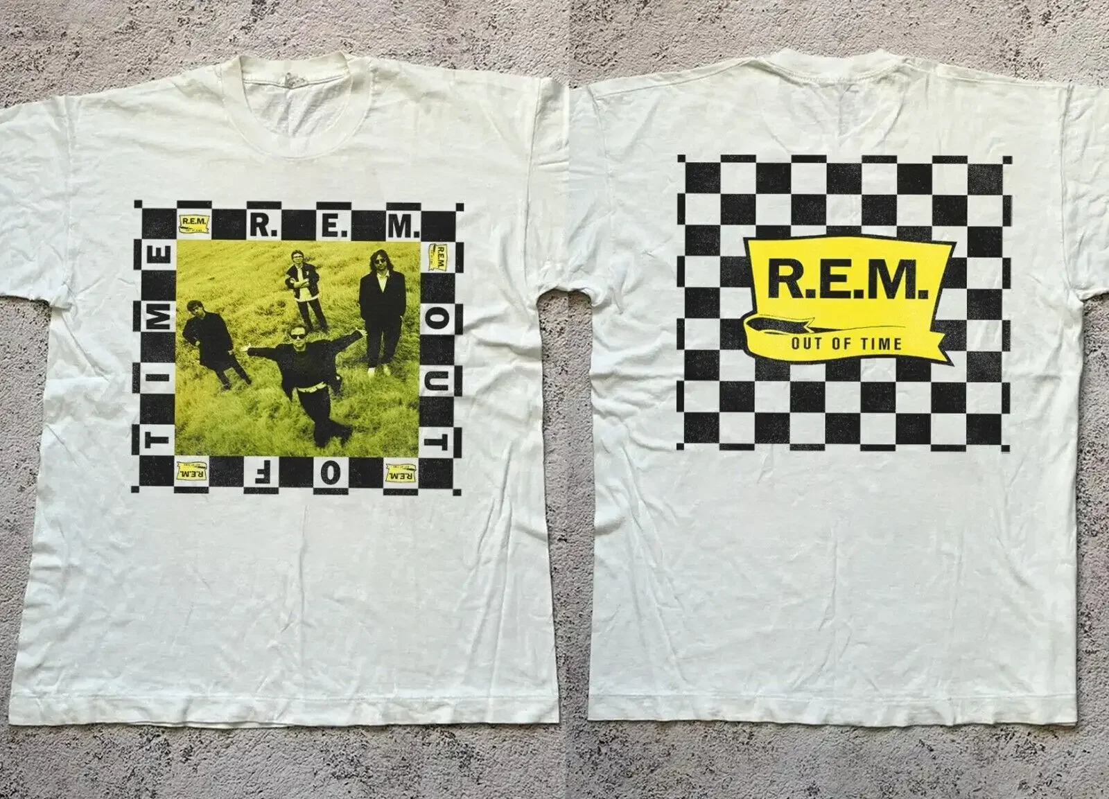 R E M Rock Band Out Of Time T Shirt Vtg 90S Rem Music