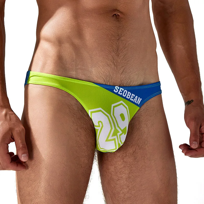 

Мужские сексуальные спортивные купальники с низкой посадкой, трусы-боксеры, короткий купальник-бикини, бассейн, лоскутные шорты, сексуальные трусики-трусы