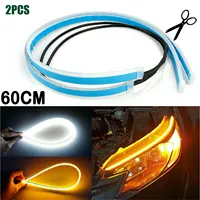 2 x Sequential LED Strip Turn Signal Indicator Car DRL Daytime Running Light UK