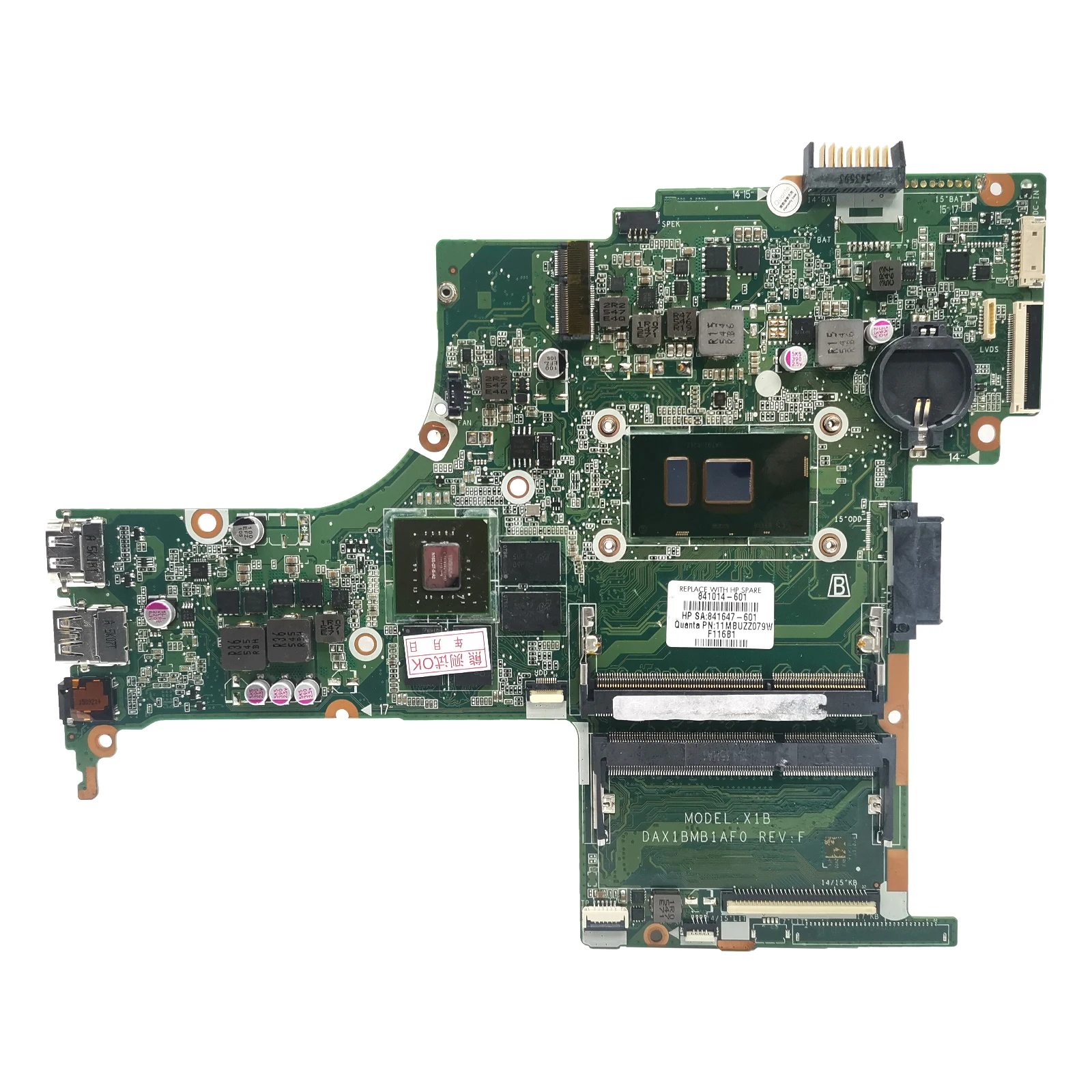 DAX1BMB1AF0 Mainboard For HP Pavilion 14T-AB 14-AB Laptop Motherboard With I7-6500U CPU 100% Tested OK V2G