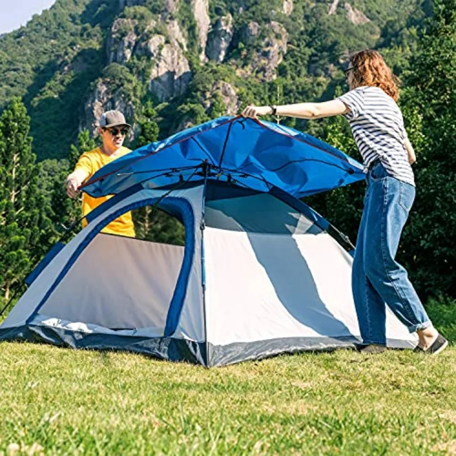 Tent for Family Camping Quick Setup, Instant Pop Up Dome Tents Outdoor 2-3 Person/ 6 Person, with Water-Resistant Rainfly and M