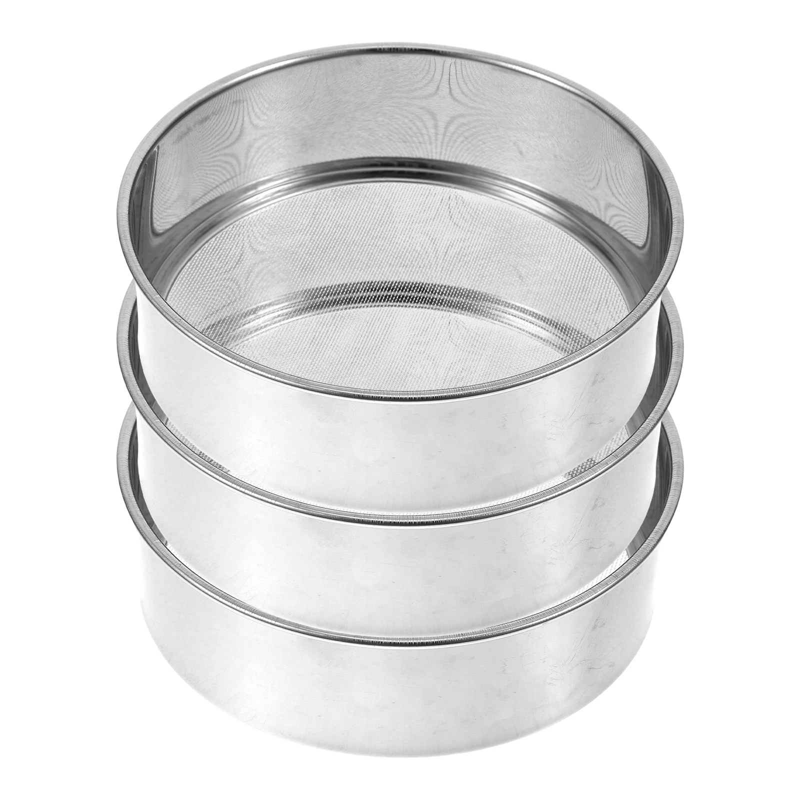

3pcs Stainless Steel Sieve Strainer Mesh Sifter for Ceramic Glaze Industrial Flour Baking Kitchen Tool
