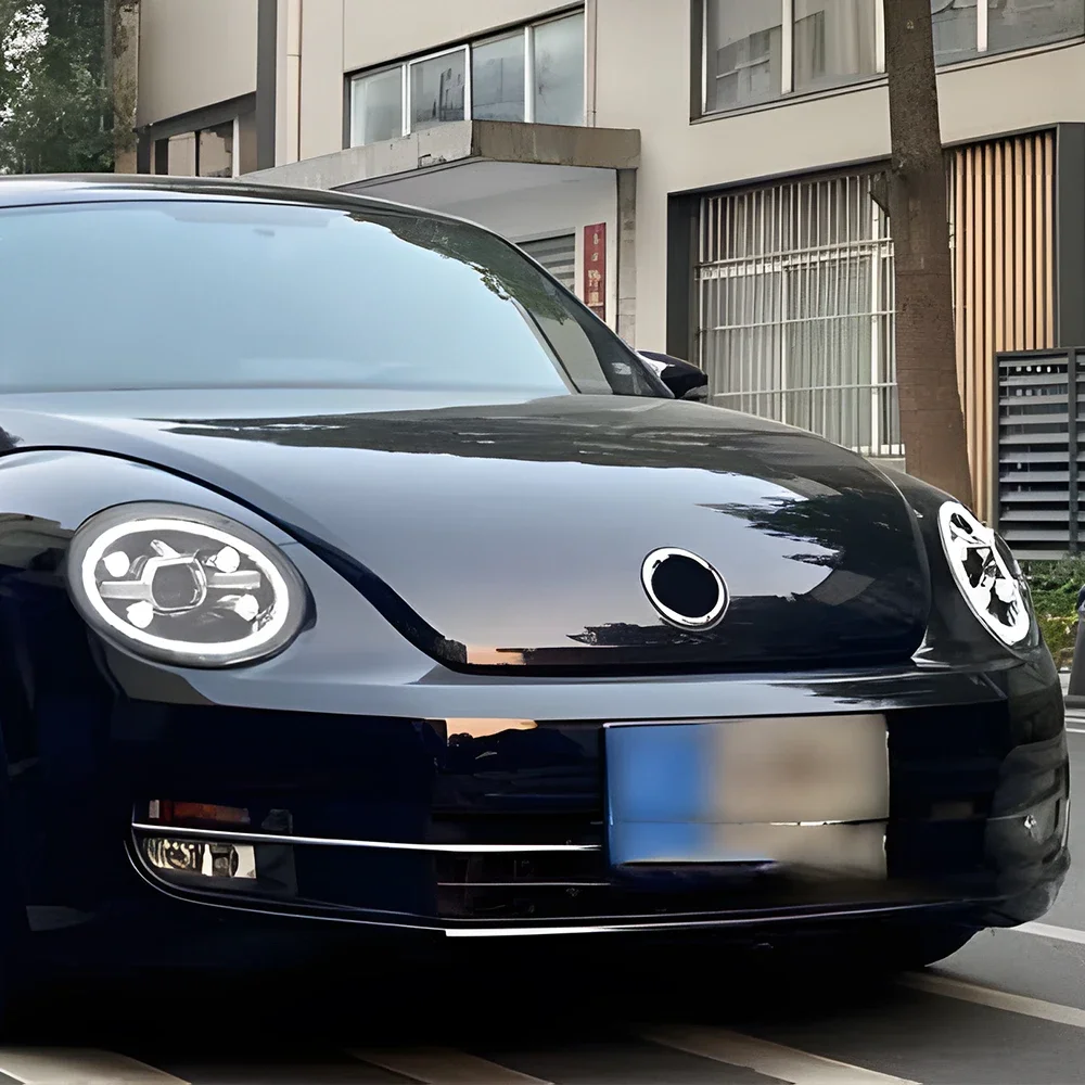

For VW Beetle 2013-2021 Auto Front Lamp Assembly Upgrade Crystal Diamond Style Car LED Headlights Lens Plug and Play Accessories