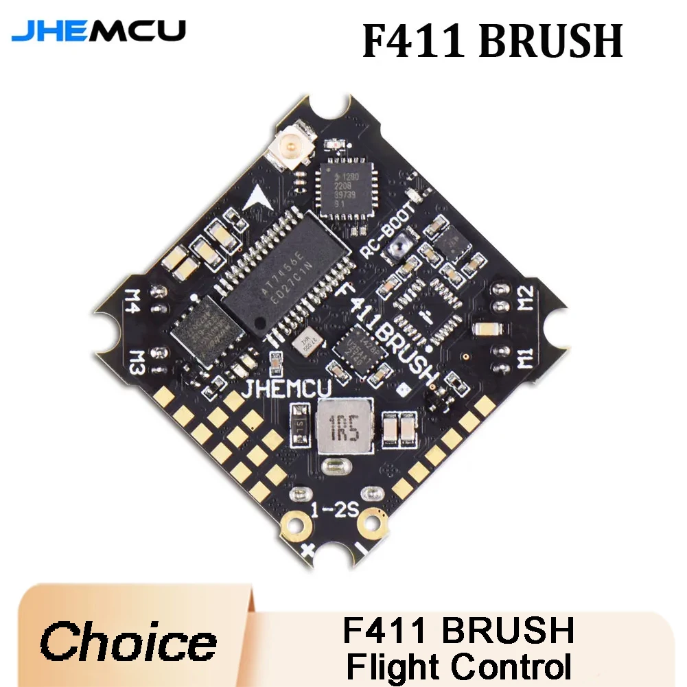 

JHEMCU F411 BRUSH Управление полетом Встроенный приемник ELRS 2.4G для RC FPV Freestyle Drone