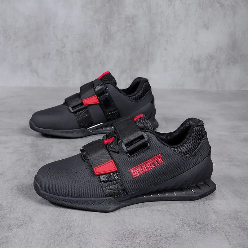 New Trend Weight Lifting Sneaker Men Anti-Slip Squatting Shoes for Man Hook & Loop Weight Lifting training Wearable Sports Shoe