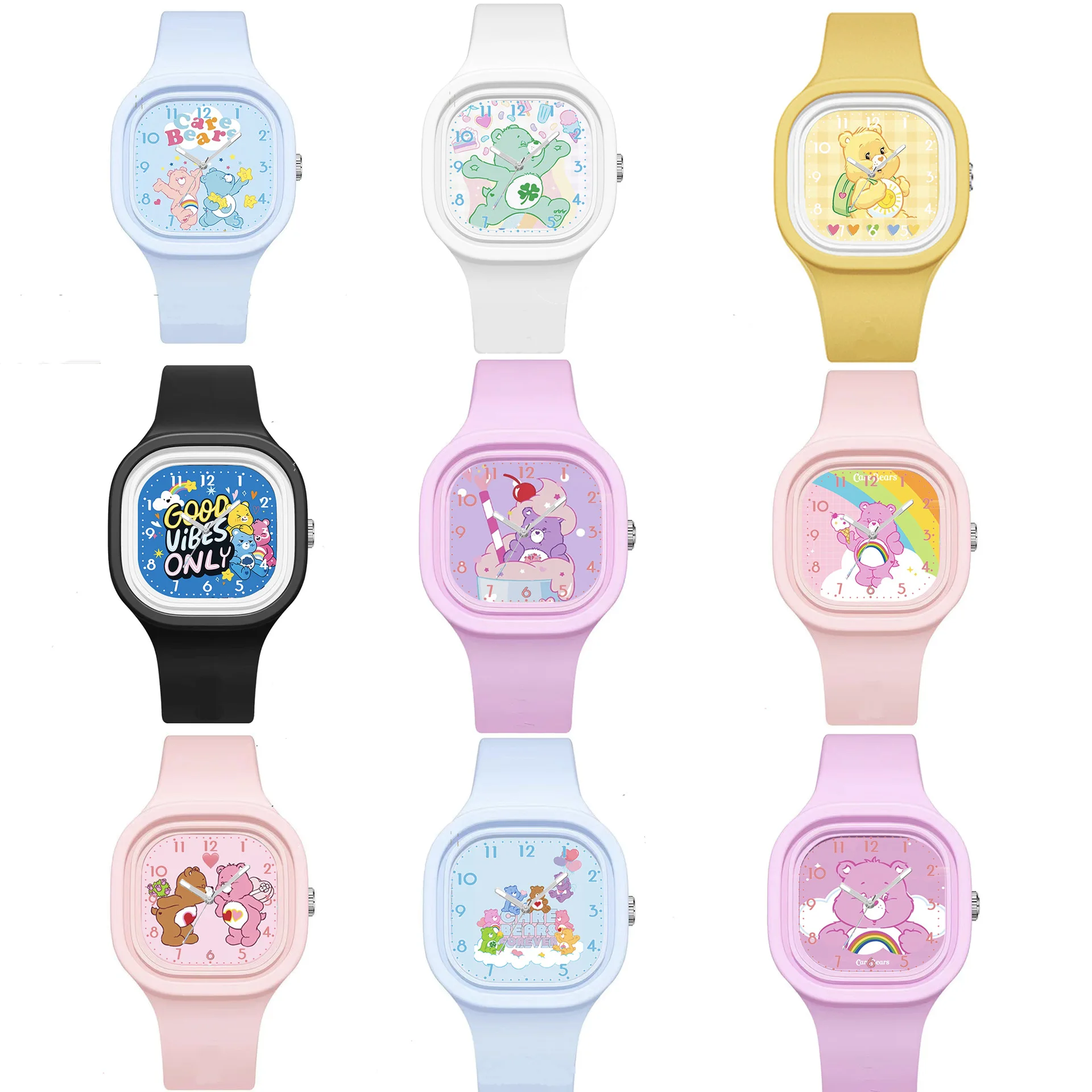 Reloj deportivo electrónico de silicona para niños y niñas, cronógrafo Digital con diseño de oso arcoíris, dibujos animados, regalo de cumpleaños,