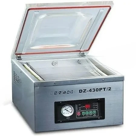 

DZ-430PT/2 Single Chamber Double Sealing Small Size Commercial Vacuum Packaging Sealing Machine