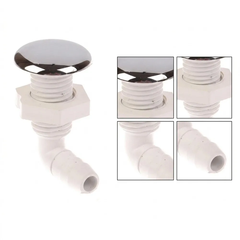 White Base Chrome Air Jet Nozzle Non Metallic Bubble Massage For Bathtub-Hot Tub Spa Replacement Parts Plumbing Fixtures