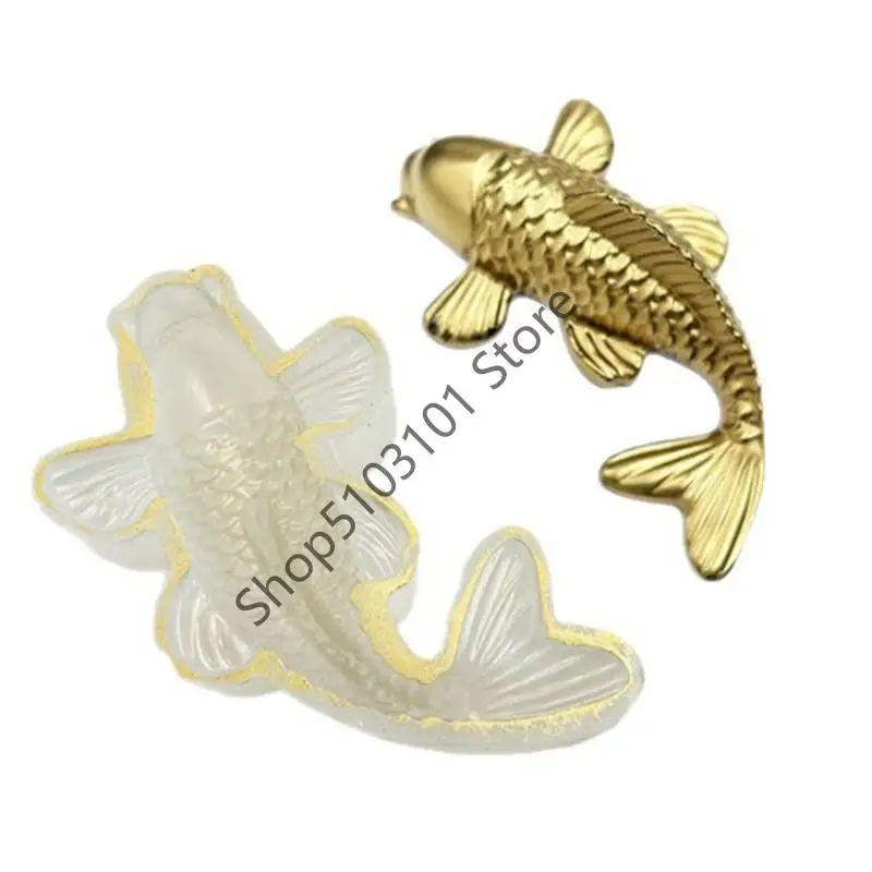 X6he سهلة إزالة القالب السمك سيليكون الكارب لمشاريع فنية الراتنج وديكور المنزل