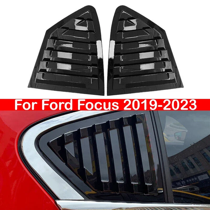 لفورد فوكس 2019-2023 سيدان هاتشباك سيارة كوة خلفية نافذة الجانب مصراع غطاء الكسوة ملصق تنفيس مغرفة ABS ألياف الكربون السيارات