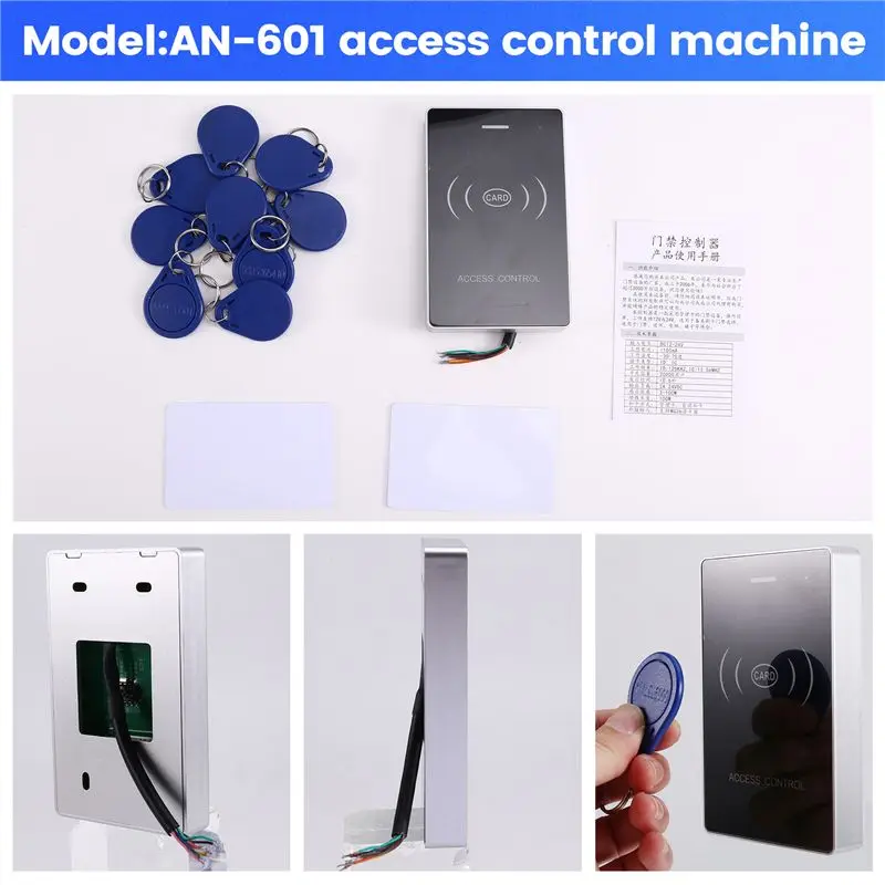 dtb8-rfidドアアクセス制御システム、デュアル周波数ic-idカードリーダー、20000枚のカードを収納可能、防水仕様、9～24v電源対応。