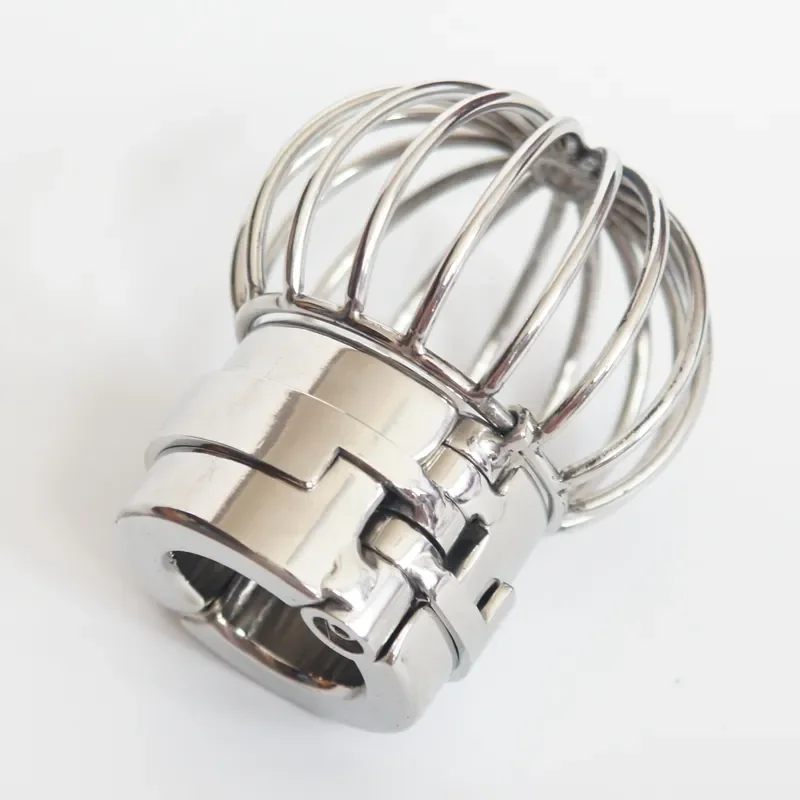 New Stealth Lock Design Scrotum Pendant Ball Stretchers Stainless Steel Testicles Chastity Cage Cock Ring BDSM Sex Toys For Men