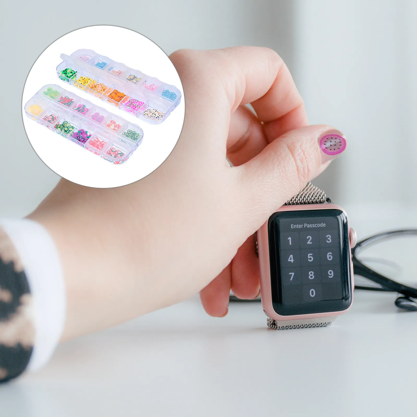 

2 коробки наклеек для ногтей с милым фруктовым дизайном, безопасные для кожи, для самостоятельного маникюра, для вечеринок, фестивалей, подарков, наклейки для нейл-арта