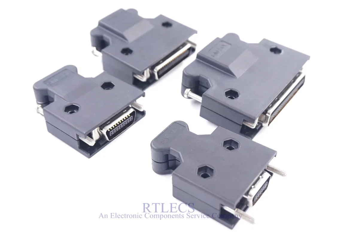 10 Pcs Gold Plated Servo Driver SCSI MDR 14 20 26 36 50 Pin Connector Wires Mount Solder Cup Cable Assembly Cross 3M CN Male