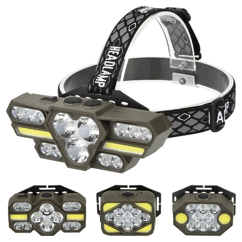 

Outdoor LED Headlamp Super Bright High Lumens - Type-C Rechargeable, Head-Mounted for Fishing, Long-Lasting Work Light