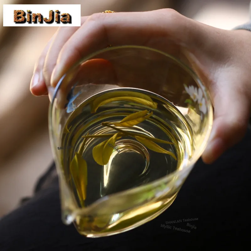 BAEJORIA 230ml Glass Swallow Coming Back Tea Pitcher Divide Tea Cha Hai Dispenser Justice Cup Fair Mug Tea Ceremony Ornaments