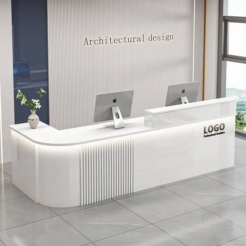 

Professional Office Bar Counter Modern Simple Luxury Design Reception Desk Beauty Salon Bancone Bar Lusso Commercial Furniture