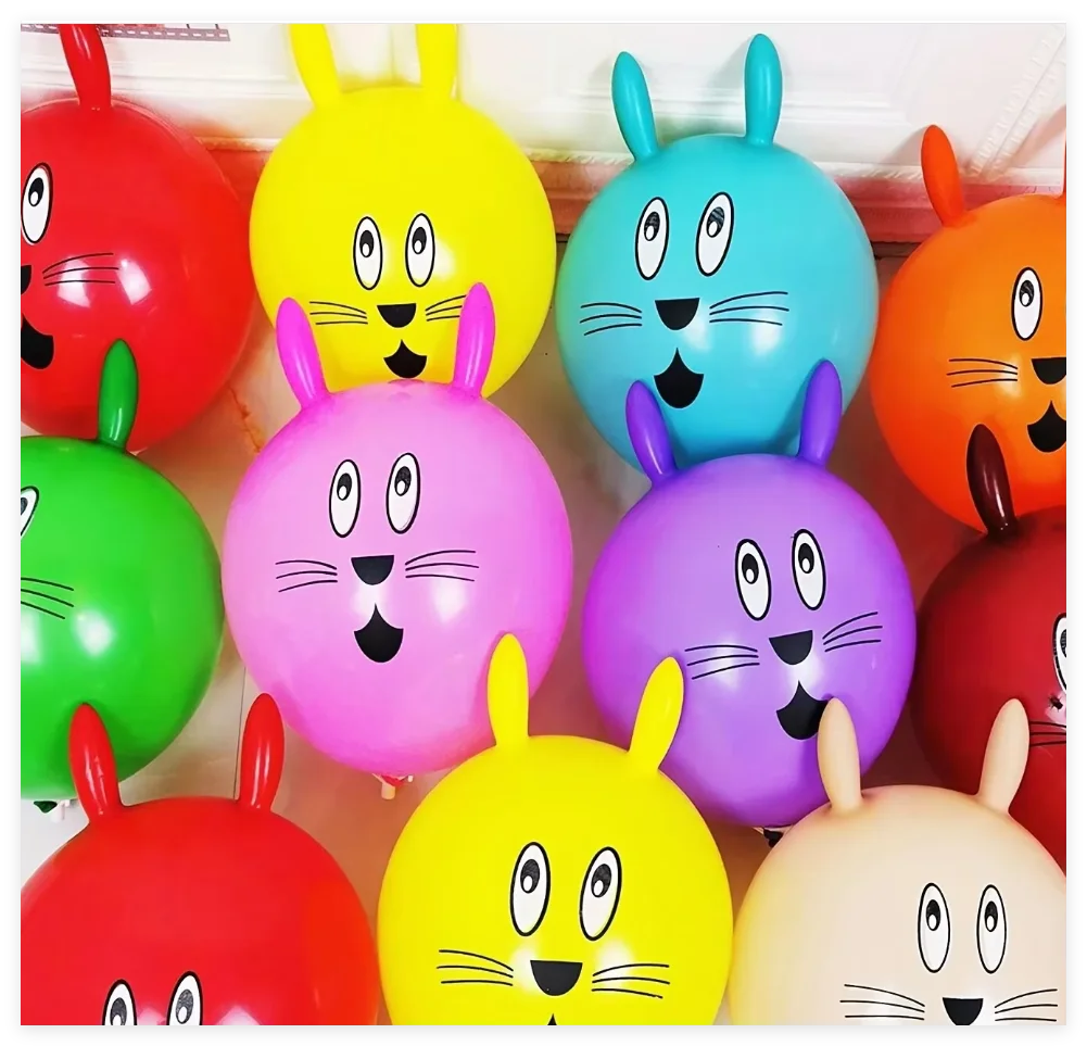 Led Balloon Light - 10 stuks verpakking lange oren konijnenhoofdballonnen