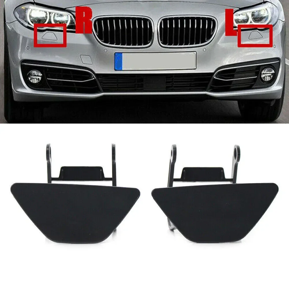 2pcs Plastic Bumper Headlight Front Washer Cover 51117332683 51117332684 Accessories Parts Plastic For BMW 535i F10 F18