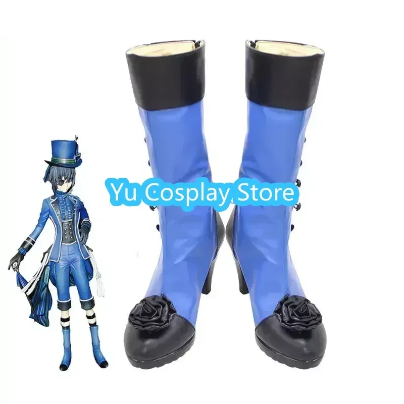 

Yu-Cosplay Ciel Phantomhive Cosplay Shoes PU Anime Leather Shoes Halloween Carnival Boots Cosplay Props Custom Made