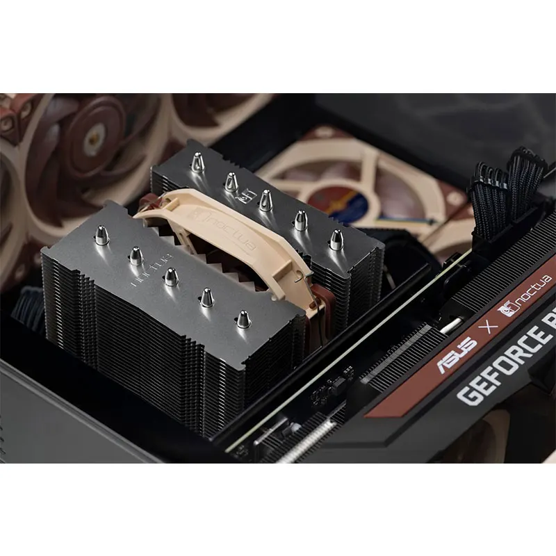 Imagem -06 - Noctua-case Radiator Nh-d12l Heat Pipes Dual Tower Amd Am4 Am5 Lga1700 1200 Compatível com Ram 120 mm Baixa Altura