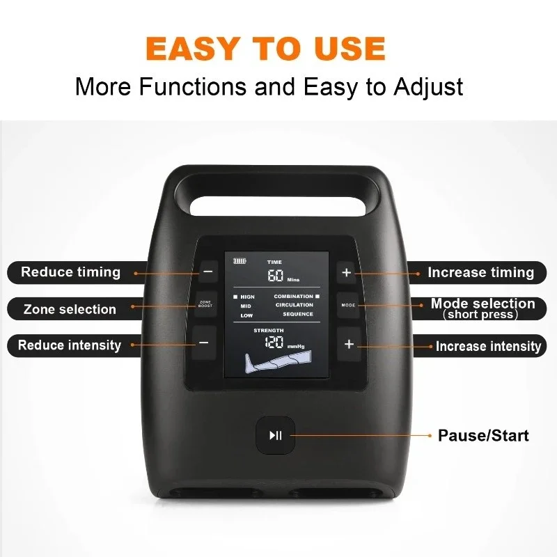 Rechargeable Recovery Boots for Athletes to Relieve Muscle Sore and Pain Air Compressed Leg Massager