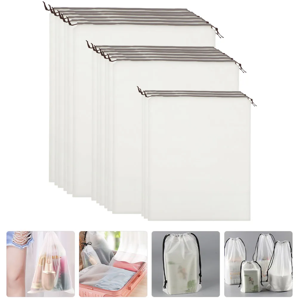 

15pcs Laundry Pouches Drawstring Travel Storage Bags Large Capacity Multifunctional Clothes Organizer Home Bathroom Dormitory